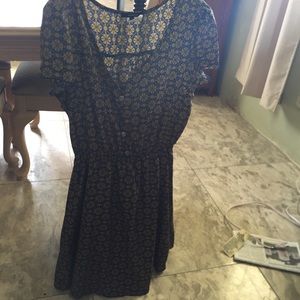 Espresso Blue and Gold Woman’s medium dress